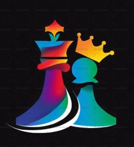 Abstrakte Schach König und Königin
